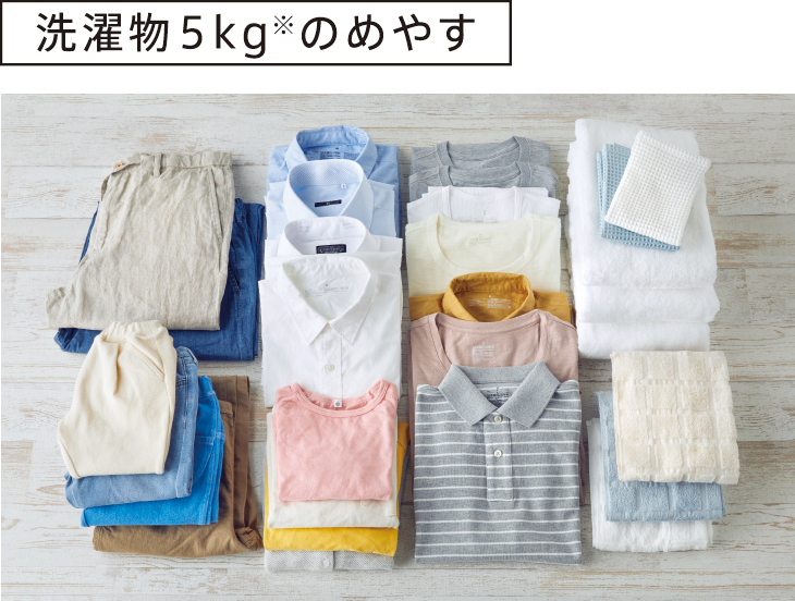 洗濯物5kgのめやす