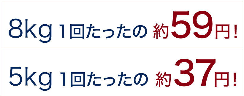 毎日使っても安心の低コスト